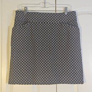 Chico's Skort Sz 1 Black & White Polka Dot Skort Tennis Travel Golf Pickleball